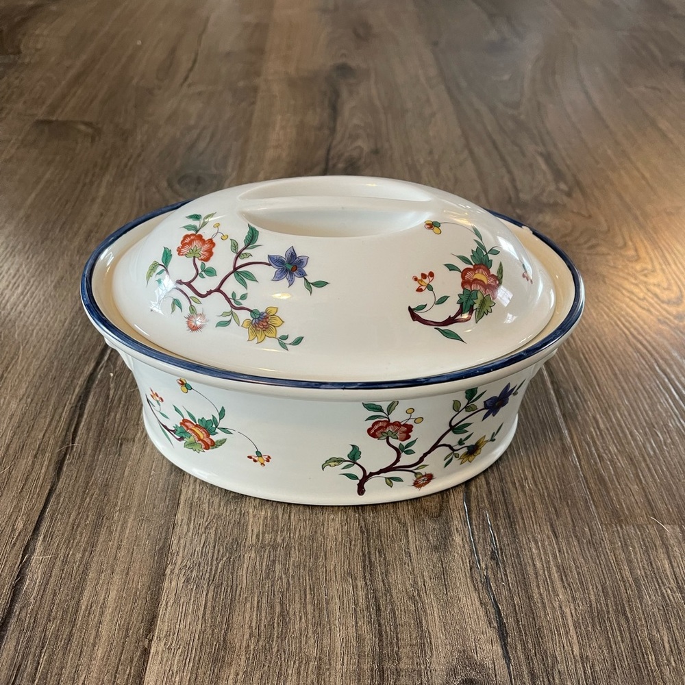 Gorham Porcelaine de Paris Casserole Dish, Vintage China, French Casserole Dish